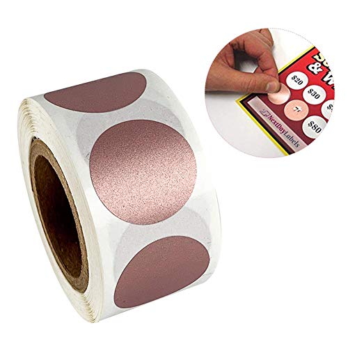 rebirthesame 300pcs Gratter Autocollants Étiquettes Rondes, Conçu pour Créer Vos Propres Cartes À Gratter, Tirages, Mariage, Amusement, Jeux, Etc. (1inchs) Cover