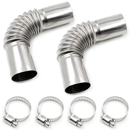 Fkewp 2 PCS 25mm Diesel Parking Air Heater Exhaust Pipe,