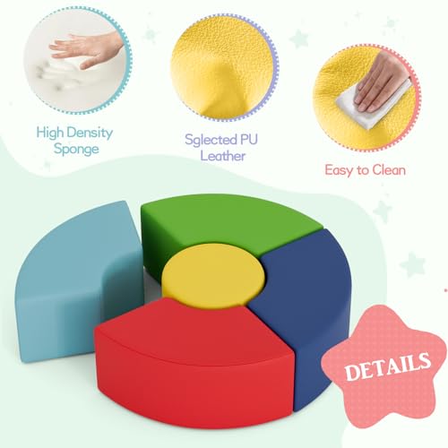 Image of UMOMO MX-01 10 PCS Kids Sofa Set, Daycares Chairs for Toddlers Activities, Colorful Modular Flexible Seating Set for Home Preschool Playroom