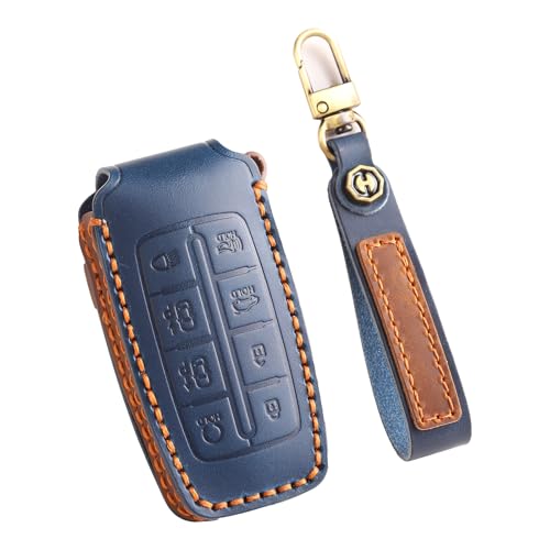 Coque de clé pour Genesis G70 GV70 G80 GV80 étui de protection noir 8 boutons