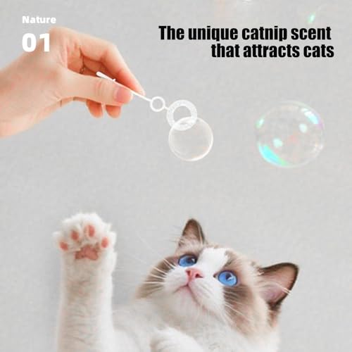 Burbujas de catnip para gatos de interior solución al aburrimiento con juego interactivo de 120ml 5