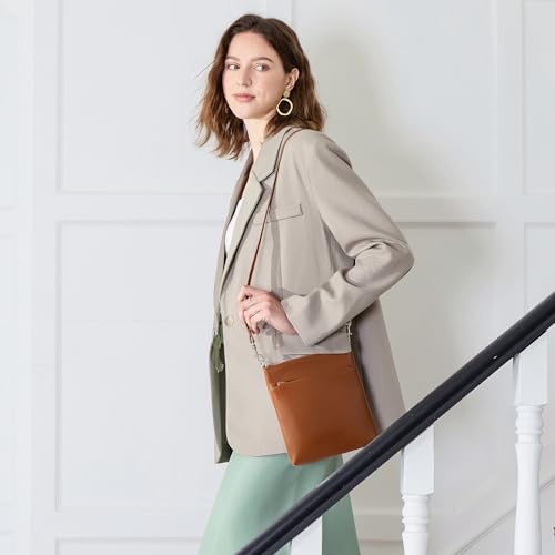 Image of befen Genuine Leather Crossbody Purses for Women Travel Cross Body Bags Lightweight with Adjustable Shoulder Strap