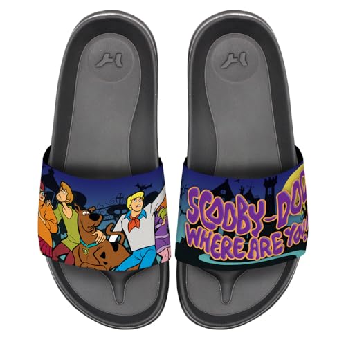 Popfunk Scooby-Doo Where Are You Unisex Adult Slides Adjustable Flip Flop Sandals Officially Licensed Hypd Slydr Switch™