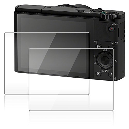 Screen Protector Compatible Sony Sony RX100VI RX100III RX100II RX100 IV V RX100VI(2018RX 1R Camera), AFUNTA 2 Pack Anti-scrach Tempered Optical Glass