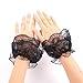 yefiuo Lace Gloves Black Kawaii Wrist Sleeve,Fashion Hand Sleeve Lace Elastic Bracelet for Halloween,Christmas,Wedding,Tea Party,Masquerade,Nightclub,Daily Cuff Decoration Ma'am Girls