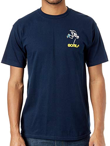 Image of Powell Peralta Skateboard Skeleton T-Shirt, Navy, Small