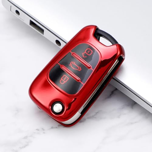 Coque de clé Kia Rio 3 Hyundai Ix35 étui rouge pour réparer un boîtier usé
