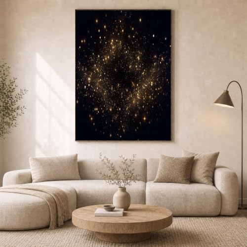 Impression sur toile lumineuse pour deco de salon moderne style sombre 80x120 cm