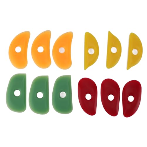 12PCS Py Clay Rib, Sile Py Tools, Soft S Ceramics Clay Ribs para DIY des 4 Ss y 4 Colores, Rib para Py y Cerámica
