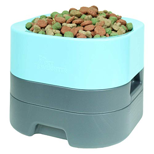 PET WEIGHTER Elevated Dog Bowls, Raised Dog Food Bowls for Large Dogs, Heavy Feeding Station Food & Water No Spill Non-Slip, Tall Bowl Stand for Extra Large Medium Small Dogs and Cats, Dishwasher Safe