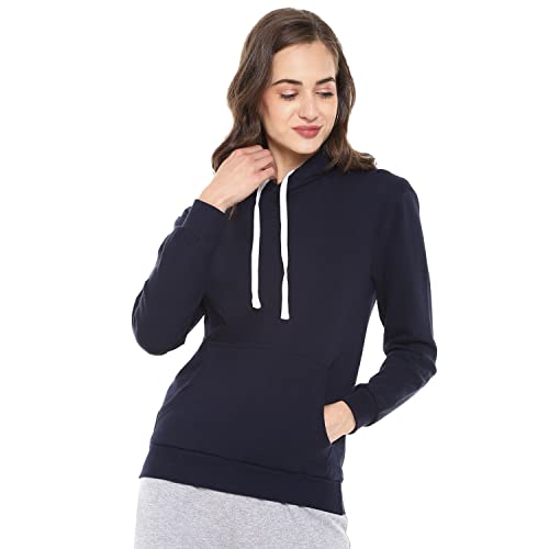 Image of PINACOLADA Women's Sweatshirt with Hoodie Regular Fit for Casual Wear | Cotton Blend Fabric | Hoodie Sweatshirt Crafted with Comfort Fit and High Performance for Everyday Wear