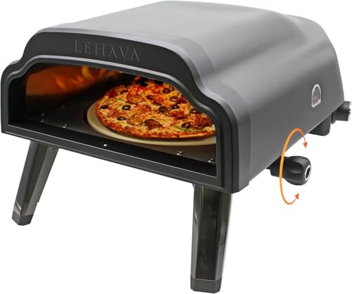 Flame King LEHAVA 14-inch, 360 Degree Rotating Non-Stick Pizza Stone,