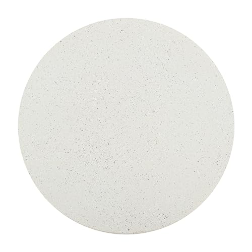 JONATHAN Y Hollie Polyresin Outdoor Side Table and Stool, 18" All-Weather Textured Round Pedestal Accent Table for Patio, Garden, Modern Minimalist, Cream Terrazzo TBL1108D by JONATHAN Y - Image 8