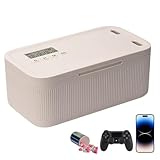 Handy Safe mit Zeitschloss, Zeitschloss Box Handy Safe Robust Tragbar Timer, Handy Safe mit 2 Arbeitsmodus 23.9 x 13.1 x 9.6 cm, Phone Lock Boxs Suchtmanagement für Medikamente, Handy, Snacks (Weiß)