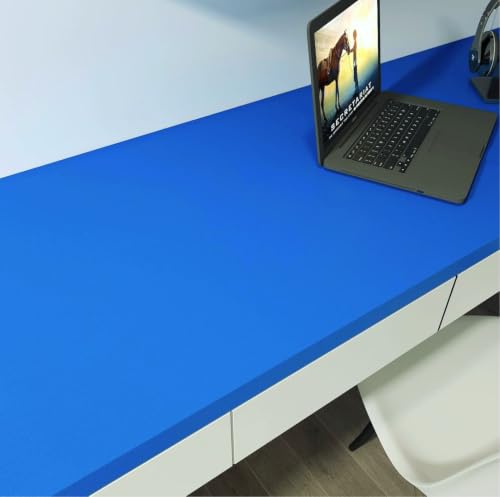 Image of Vinyl Contact Paper Decorative for Cabinets Countertops Kitchen Shelves Liner Self Adhesive Film Peel and Stick Waterproof Removable Wallpaper (Inches 24 x 118, Matte Royal Blue)