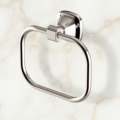 Image of Gatco 5512PN Beverly Towel Ring | Elegant Hand Towel Holder for Bathroom | Luxury Design, Heavy Duty Metal | Polished Nickel Finish