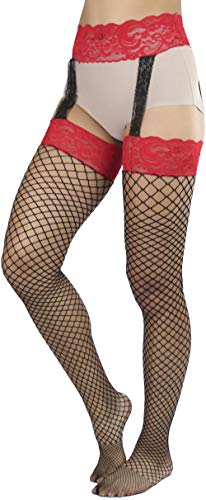 Image of ToBeInStyle Women's Attached Garter Belt Suspender Nylon Stocking Pantyhose
