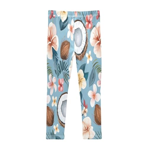 Bolaz Toddler Girls Leggings Printed Yoga Pants Leggings Magic Coconut Tropical Flowers for Kids2