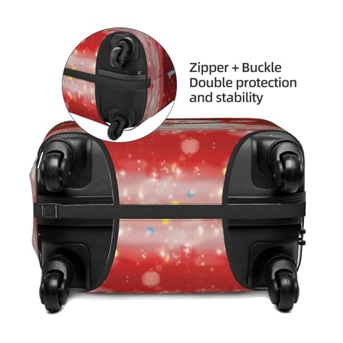 Galaxy Snowflake Snowman Luggage covers for Suitcase Bell Snow Travel Suitcase Protector Anti Scratch Suitcase Cover Fit 25-28 inch4