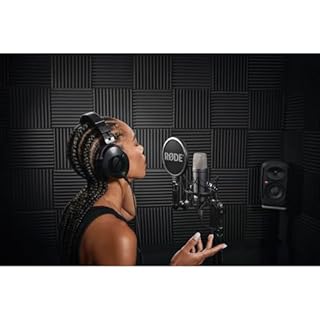 RØDE NT1 Signature Series Microfono a condensatore a grande diaframma della con supporto antivibratorio, filtro antipop e cavo XLR per produzione musicale, registrazione vocale, streaming e podcast