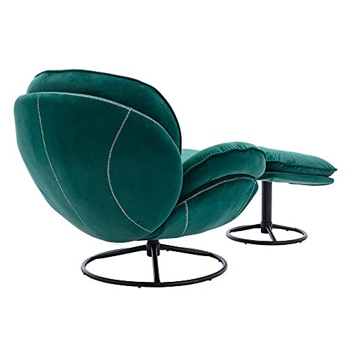 Sillón plegable terciopelo color verde miniatura 5