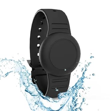 Pulseira De Silicone A Prova D'água Para Rastreador Airtag Idosos, Crianças e Adultos (preta)