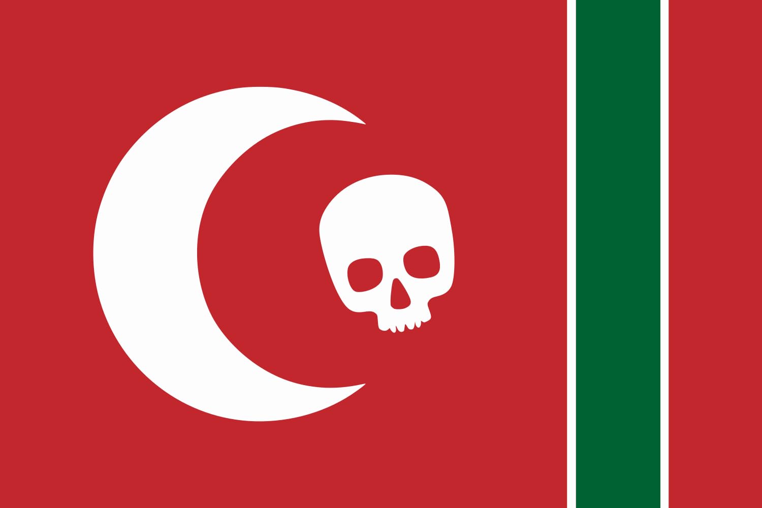 Drapeau Barbary Corsair Flag 2 grand pavillon résistant pour décorer un mur