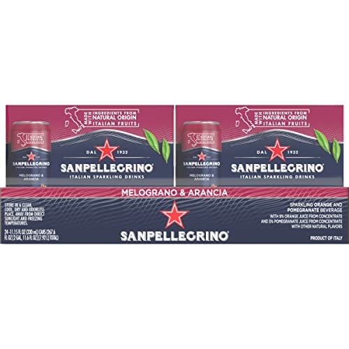 Sanpellegrino Italian Sparkling Drink Melograno and Arancia, Sparkling Orange and Pomegranate Beverage, 24 Pack of 11.15 Fl Oz Cans Sanpellegrino Italian Sparkling Drink Melograno and Arancia, Sparkling Orange and Pomegranate Beverage, 24 Pack of 11.15 Fl Oz Cans