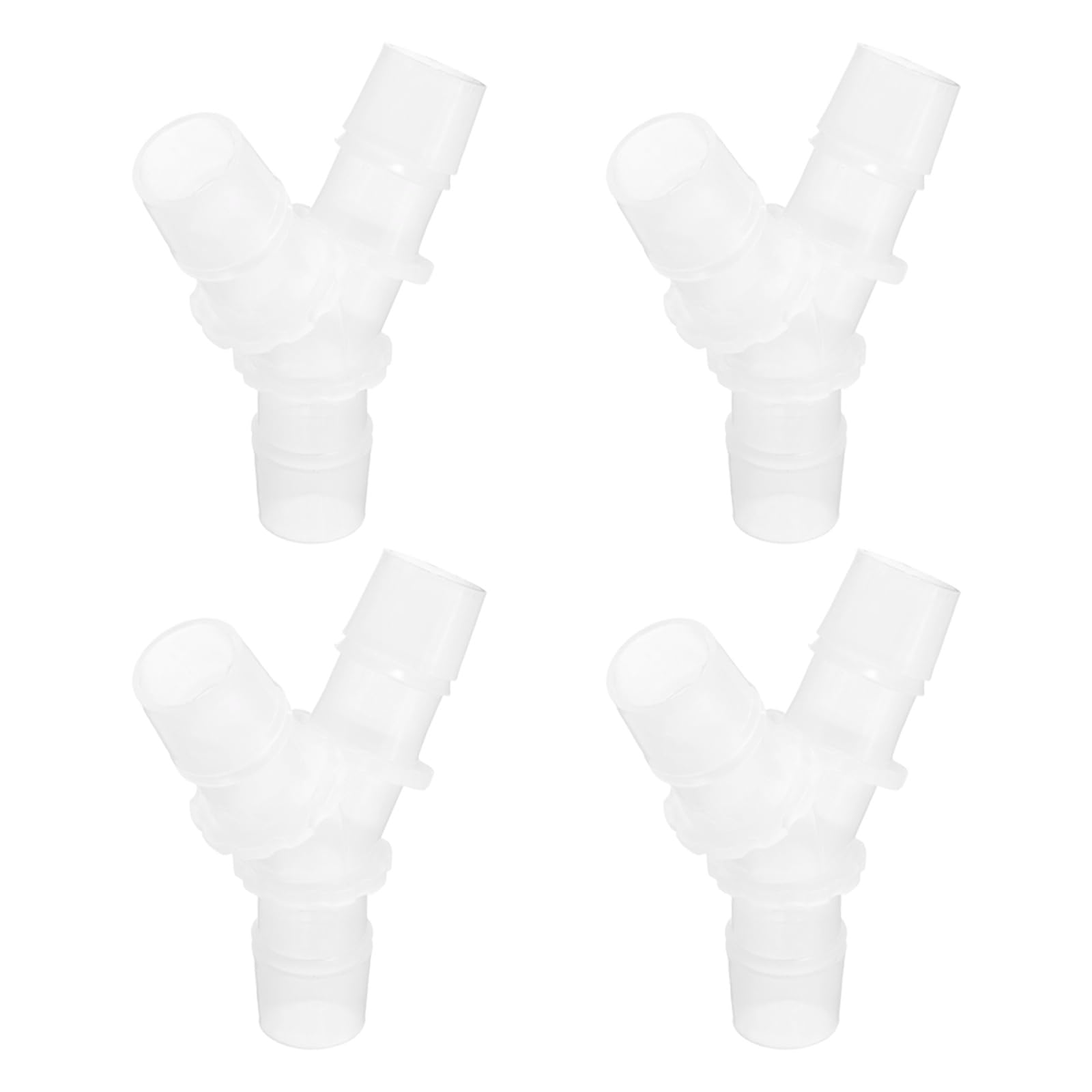 sourcing map 4pcs Plastic Hose Barb Fitting, 3/4" x 3/4" Y Shape Tee Barbed Hose Pipe Fitting Splicer Mender Joint Adapter for Water Liquid Fuel Line Tube, Clear