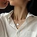 S.Leaf Double-side Mother of Pearl Necklace 925 Sterling Silver Four Leaf Clover Shell Necklace Dainty Pendant Necklaces Gift for Women Her Mother Daughter Bridesmaids