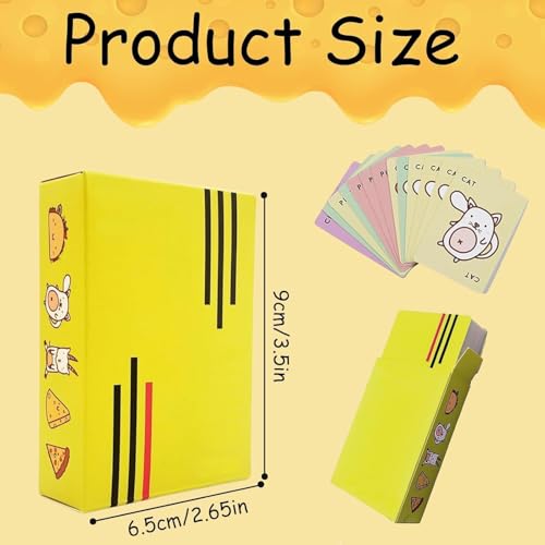 Image of Awestuffs Family Board Games for Adults and Kids - Ages 14 and up, 2 to 8 Players (Goat Cheese Pizza Card Game)