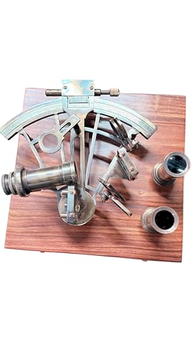 Solid Brass Nautical Sextant with Box/Antique Style Astrolabe Navigation Instrument