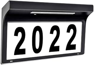 BGEDL Outdoor Alphanumeric Light Exterior Door Sign Light LED Waterproof Door Number Waterproof Number Light Solar Digital Door Number Light Door Number Indicator Light Digital Solar Indicator Light