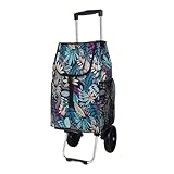 Carro de Compras Plegable, Carro de Compras Plegable de aleación de Aluminio de 2 Ruedas con Compartimento de refrigeración Multicolor(D)