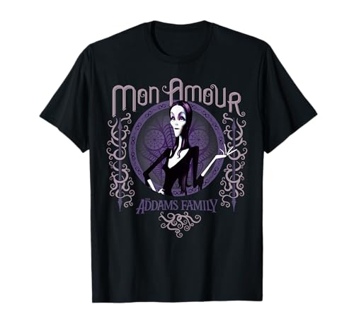 Addams Family Morticia Addams Cara Mia Portrait Logo T-Shirt