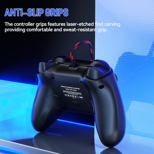 Image of Gamrombo Wired Controller for PS5 Controller, Gaming Controllers for PlayStation 5 / PS5, PS4, PC, Support Turbo, Marco, 3.5mm Audio Jack - Black