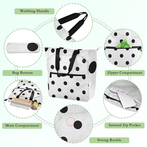 Bolsa de mano resistente para libros y playa con cremallera para mujer y hombre 5