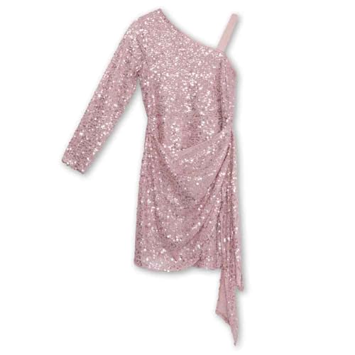 Speechless Girls' One Shoulder Sequin Party Dress