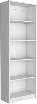 Tuhome Tall Bookcase 71.1" H, 4-Tier Bookshelf with Lower Storage Shelf, Narrow Engineered Wood Open Book Shelf for Office, Living Room, Bedroom