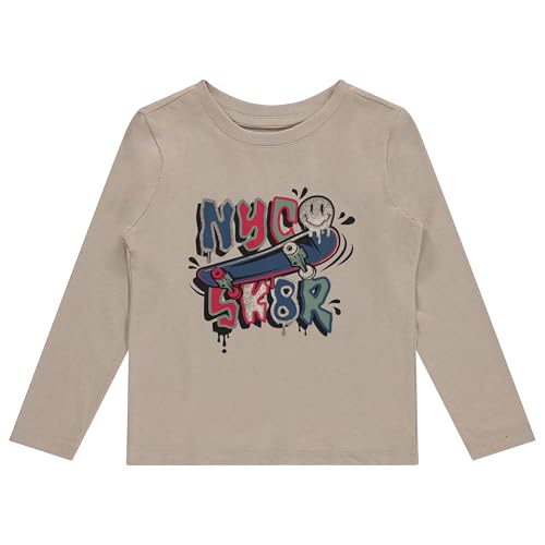 STITCH & STONE Boys 4 Pack Long Sleeve Graphic Tops, Stylish and Comfortable Tees for Kids3