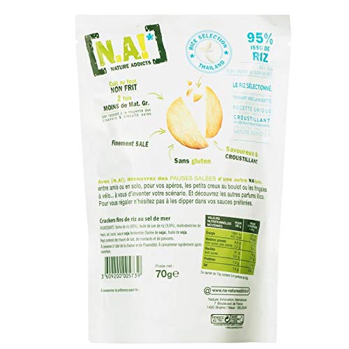 N.A! - Rice Crackers Sel De Mer Sachet De 70G - ( Lot De 4 )