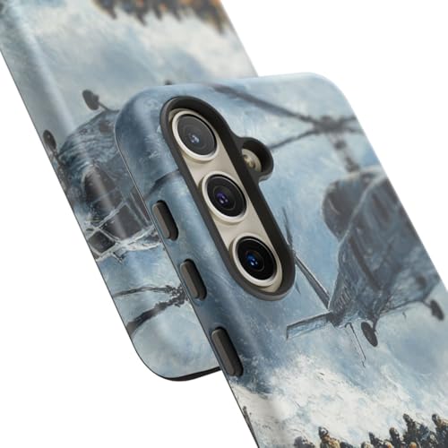 Coque Samsung S24 mate rigide bleu Helicopter Rescue antichoc - 2