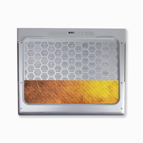 Image of Carbon Fiber Laptop Skin Compatible with Alienware X16 R2 (2024) - Textured Gold - Premium 3M Vinyl Protective Wrap Decal Cover - Easy to Apply | Crafted in The USA by MightySkins