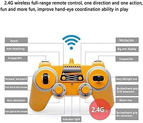 Escavadeira RC Grande 3 em 1 2.4G Escavadeira de Controle Remoto Totalmente Funcional RC Caminhão Es