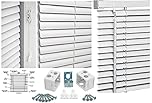 Optimal Products PVC Window Venetian Blinds Strong Trimmable Easy Fit Child Safe Home Office Blind Black Cream White Silver Teak And Natural (White, 90 x 150 cm)