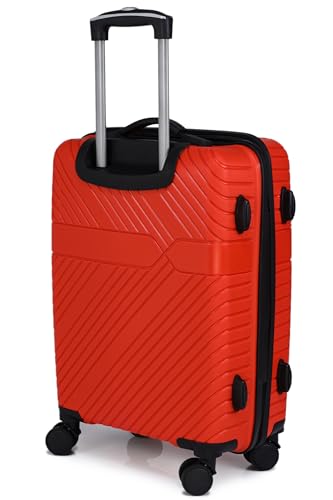 Image of ACEPACK Dawn Small Size Lightweight Luggage - Recyclable Polypropylene, Anti-Theft Double Safety Zipper, Built-in Number Lock, 3-Year Warranty (20,Red)