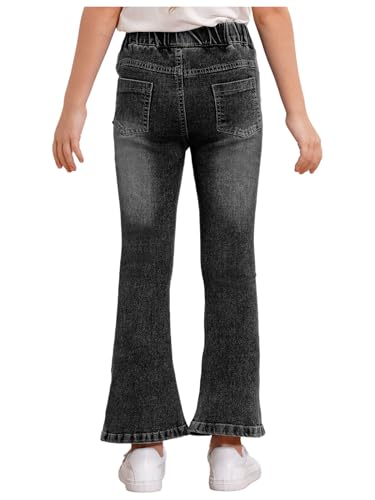 Kids Girls Flare Bell Bottom Jeans Denim Pants with Pockets Summer Casual Jeans Trousers2