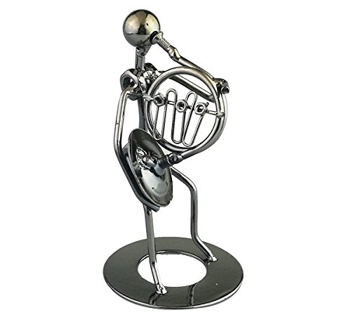 Vintage Iron Art Steel Music Man Figure Performer Home Bedroom Bar Display Decoration