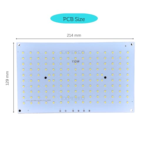 Image of 150 Watt LED MCPCB || High Lumen LED || 140 Lumen Per Watt - Colour: White - 6500 K || Life Span: 50000 Hrs || PCB Size - 214 x 129 mm - Pack of 1