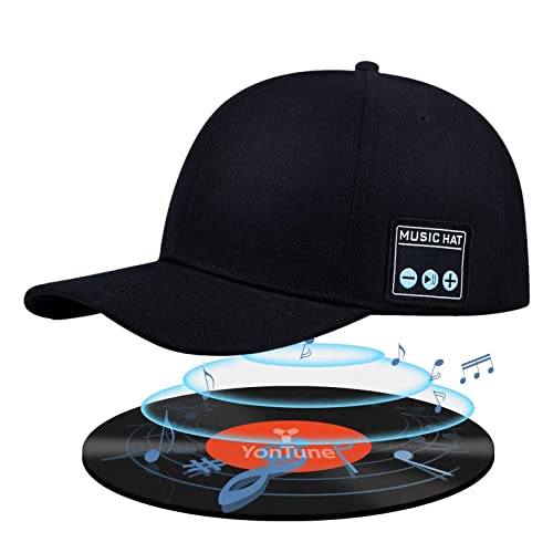Dous Baseball Bluetooth Haut-Parleur Intelligent sans Fil Chapeau Bluetooth Baseball Réglable avec Haut-parleurs Stéréo Casque Bluetooth Lavable Chapeau Sport Plein...